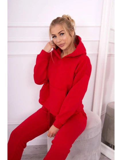 Souprava s podšívkou a zavazováním na červená model 18747973 - K-Fashion Souprava s podšívkou a zavazováním na červená model 18747973 - K-Fashion