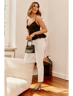 Lakierowane Czółenka Na Szpilce Z Ozdobnymi Paskami Czarne Jelmia