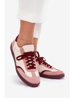 Dámské Kožené Tenisky model 21703133 Béžové - Zazoo Dámské Kožené Tenisky model 21703133 Béžové - Zazoo