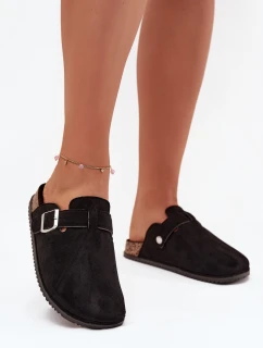 Dámské Pantofle Na Korkové Platformě Stříbrná Big Star Černé model 21705667 - Big Star Shoes