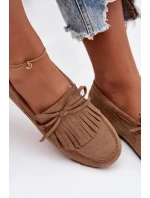 Dámské mokasíny s třásněmi světle hnědé Janelisse