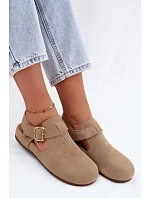 Dámske prírodné semišové sandále Big Star TT274542 beige Dámske prírodné semišové sandále Big Star TT274542 beige