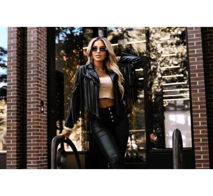 624-3 Krátke strapce z mäkkej ekokože - čierne 624-3 Krátke strapce z mäkkej ekokože - čierne