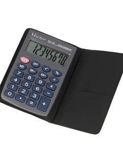 Vrecková kalkulačka Vector KAV VC-110III, 8-miestna, 58x88mm, sivá