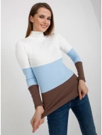 Dámska blúzka RV BZ 8465 1.37P biela a modrá - FPrice Dámska blúzka RV BZ 8465 1.37P biela a modrá - FPrice