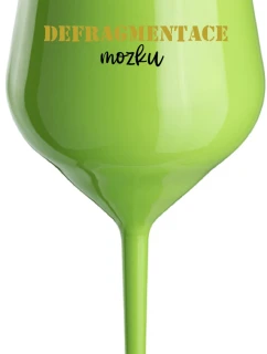 DEFRAGMENTÁCIA MUŠKETY - zelený nerozbitný pohár na víno 470 ml