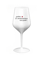 PROTOŽE BÝT PROGRAMÁTORKA NENÍ PRDEL - bílá nerozbitná sklenice na víno 470 ml