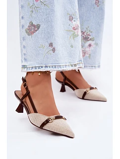 Sandále na podpätku model 227445 Krok vo veľkom štýle
