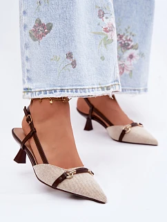 Sandále na podpätku model 227445 Krok vo veľkom štýle