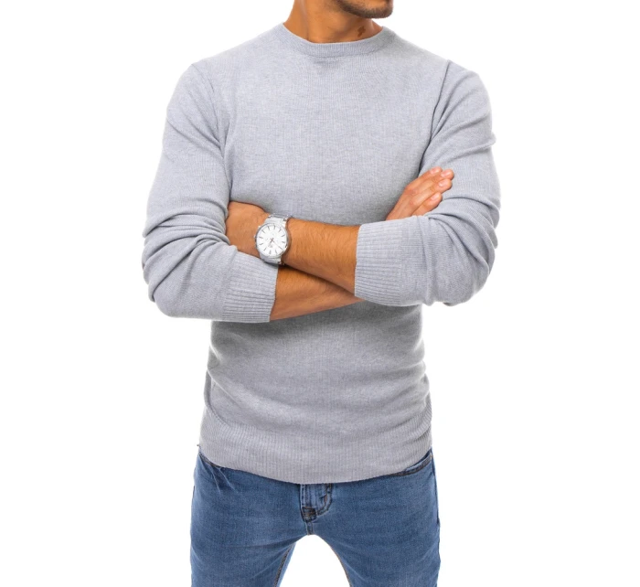 Pánský světle šedý svetr Dstreet model 21963826 - FashionStreet Pánský světle šedý svetr Dstreet model 21963826 - FashionStreet