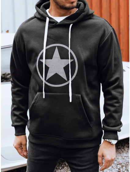 Pánska čierna mikina FashionStreet BX5932