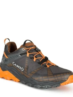 Aku pánska treková športová obuv Flyrock Vibram odolná sivá oranžová