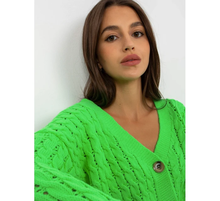 Dámsky sveter LC SW 8036 fluo zelený Dámsky sveter LC SW 8036 fluo zelený