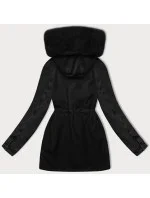 Černá dámská bunda parka s rukávy model 21248840 - WAY MODE