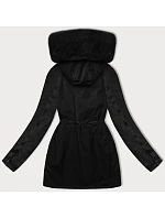 Černá dámská bunda parka s rukávy model 21248840 - WAY MODE