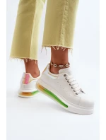 Sneakersy Damskie Skórzane GOE NN2N4029 Białe