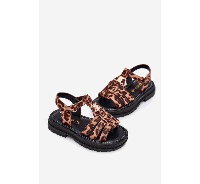 Dívčí sandály s ozdobným detailem model 21701018 - Boto Dívčí sandály s ozdobným detailem model 21701018 - Boto