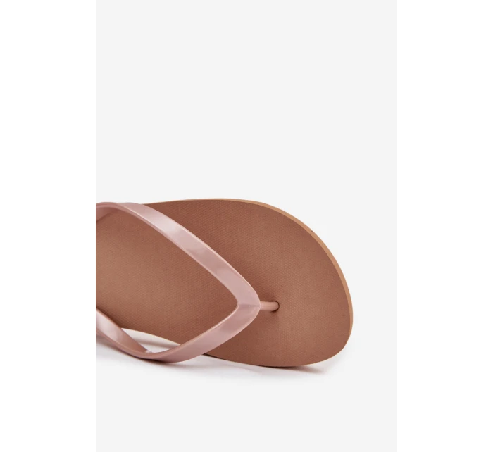 Damskie Japonki Klapki 4FMM00FFLIF018-82S Jasnobrązowe