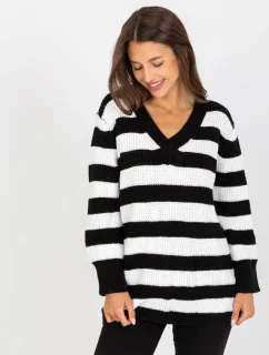 Dámsky sveter LC SW 8030 biely a čierny