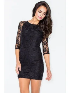 Dámske šaty M076 čierne - FIGL