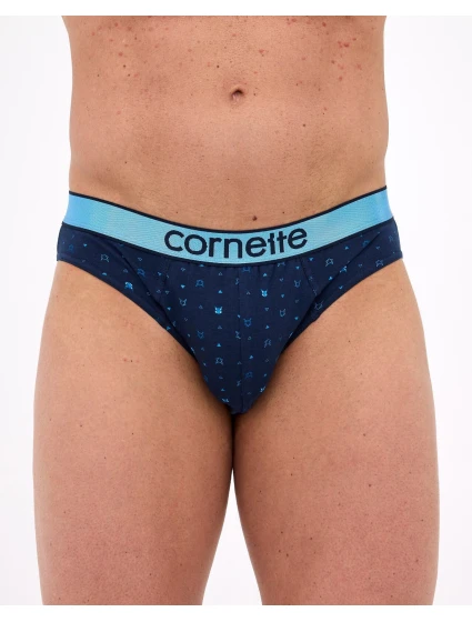 Pánske slipy High Emotion 507/38 Dark Blue Pattern - Cornette