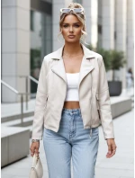 FashionStreet dámske krátke kožené topánky Ramones light beige TY5630