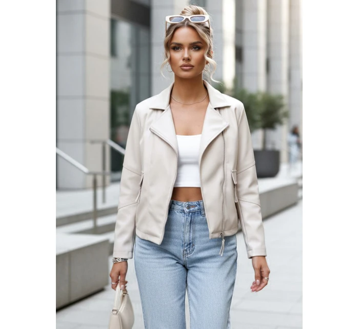 FashionStreet dámske krátke kožené topánky Ramones light beige TY5630