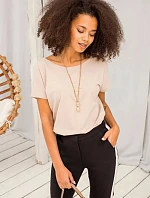 Základné tričko Feel Good beige (4662-27)