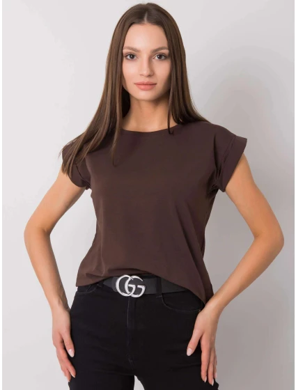 tshirt z  Feel Good ciemny brązowy model 21781317 - Factory Price