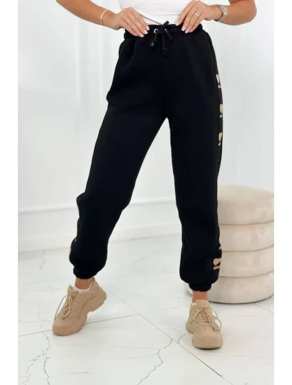 Bavlnené nohavice Amour čierny Bavlnené nohavice Amour čierny