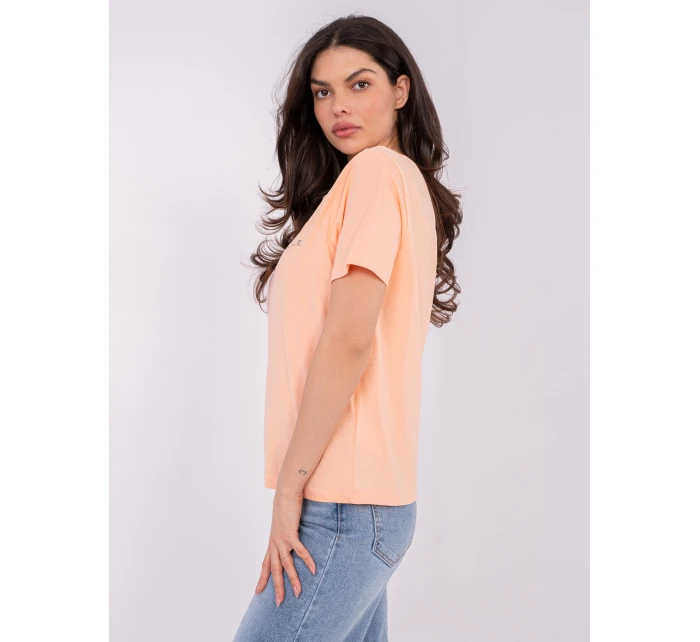 T shirt model 21821386 brzoskwiniowy - FPrice