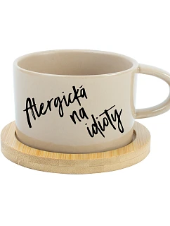 ALERGIC TO IDIOTS - krémový pohár makrónka 200 ml