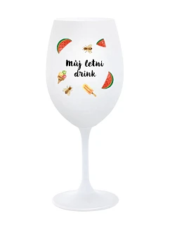 Personalizovaná sklenená pohár s letným mixom