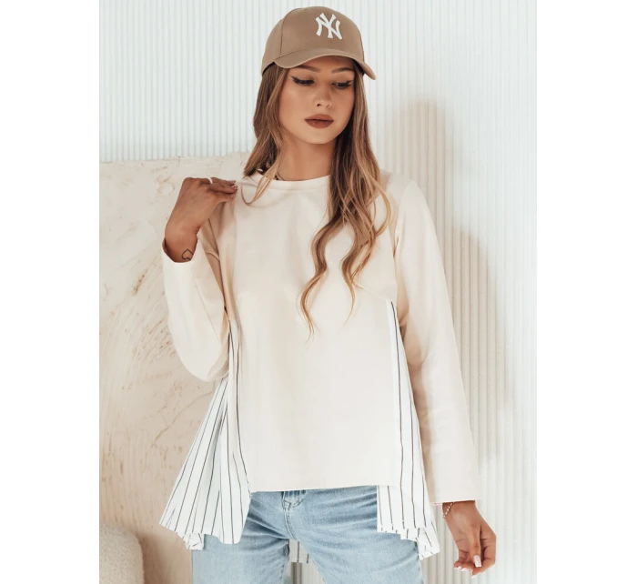 Dámska mikina FUNIL béžová FashionStreet BY1271 Dámska mikina FUNIL béžová FashionStreet BY1271