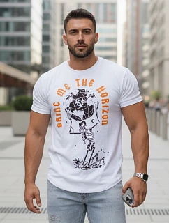 Pánské tričko s potiskem bílé Dstreet model 21978302 - FashionStreet