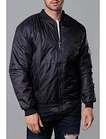 Černá pánská bunda typu "bomber" s podšívkou model 18344989 - J.STYLE Černá pánská bunda typu "bomber" s podšívkou model 18344989 - J.STYLE