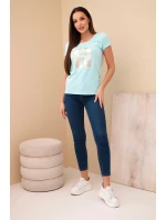 Dámske bavlnené tričko s mätou CHIC