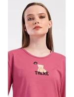 Dámske dlhé pyžamo Ružový medveď