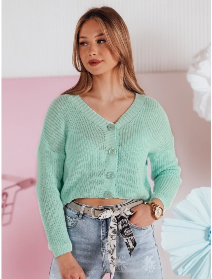 Dámský žebrovaný svetr oversize mint Dstreet model 21986101 - FashionStreet