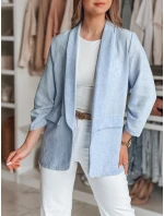 Dámska nadrozmerná bunda SOFT LOVE modrá FashionStreet PY0132 Dámska nadrozmerná bunda SOFT LOVE modrá FashionStreet PY0132