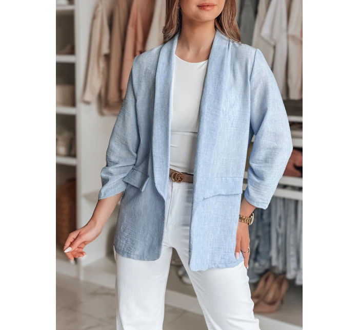 Dámska nadrozmerná bunda SOFT LOVE modrá FashionStreet PY0132 Dámska nadrozmerná bunda SOFT LOVE modrá FashionStreet PY0132