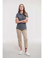 Russell Athletic 566F Dámske elastické polo tričko z piké 10.566F fuchsiová