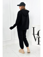 Izolovaná bavlnená súprava, mikina + nohavicami Brooklyn čierny