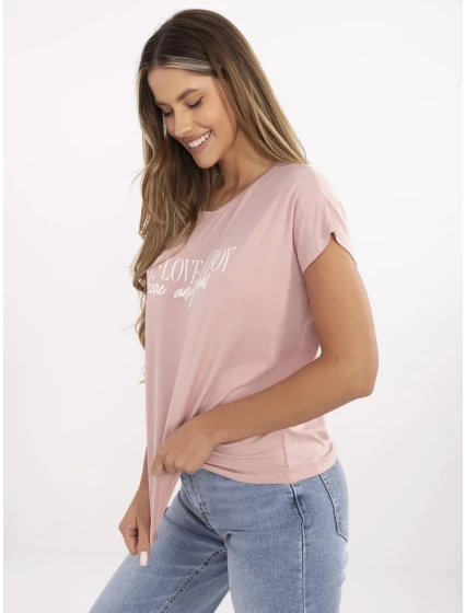 Tričko D12100M02737A svetlo ružová Tričko D12100M02737A svetlo ružová