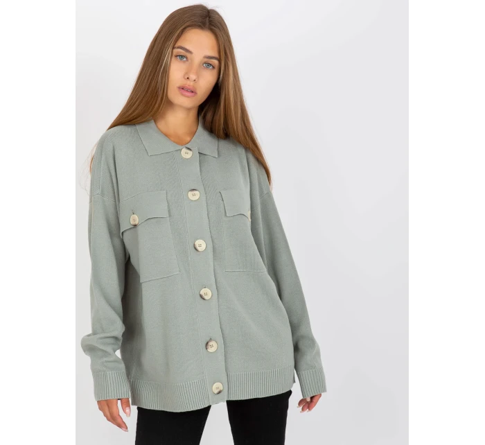 Dámsky sveter D90039W90818A3 svetlo zelený