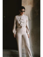 S420 Kombinéza s volánom - béžová