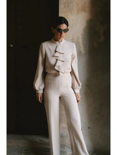 S420 Kombinéza s volánom - béžová