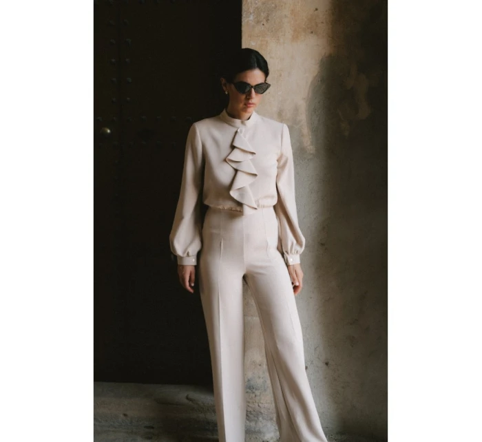 S420 Kombinéza s volánom - béžová