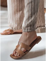 Dámské žabky s výřezy khaki Dstreet model 21988324 - FashionStreet