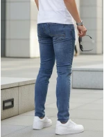 Pánske modré džínsové nohavice slim fit FashionStreet UX4481 Pánske modré džínsové nohavice slim fit FashionStreet UX4481